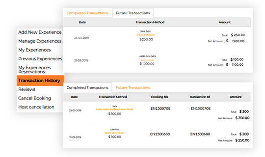 Transactions History