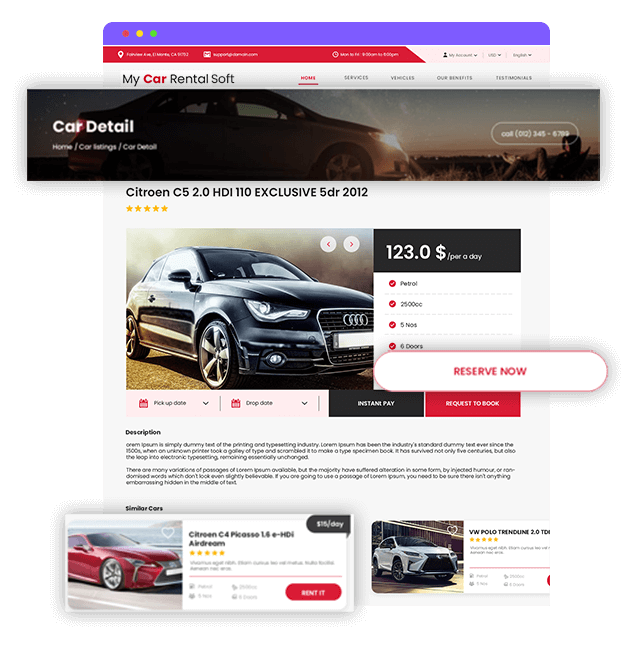 Online Car Rental Business